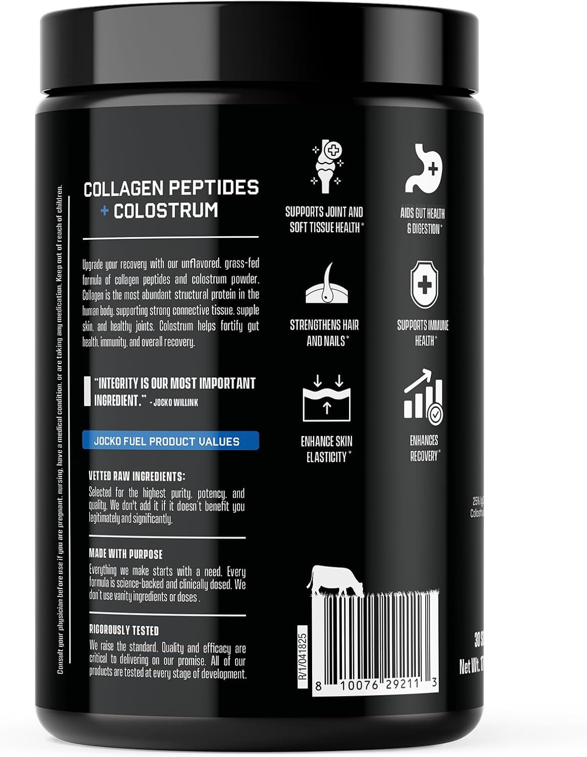 image:imageJocko Fuel Collagen Powder with Colostrum 15g Hydrolyzed Collagen 2g FirstMilking Colostrum Dual Action for Gut Health Joint Support and Immune Defense Recovery Supplement 30 Servings