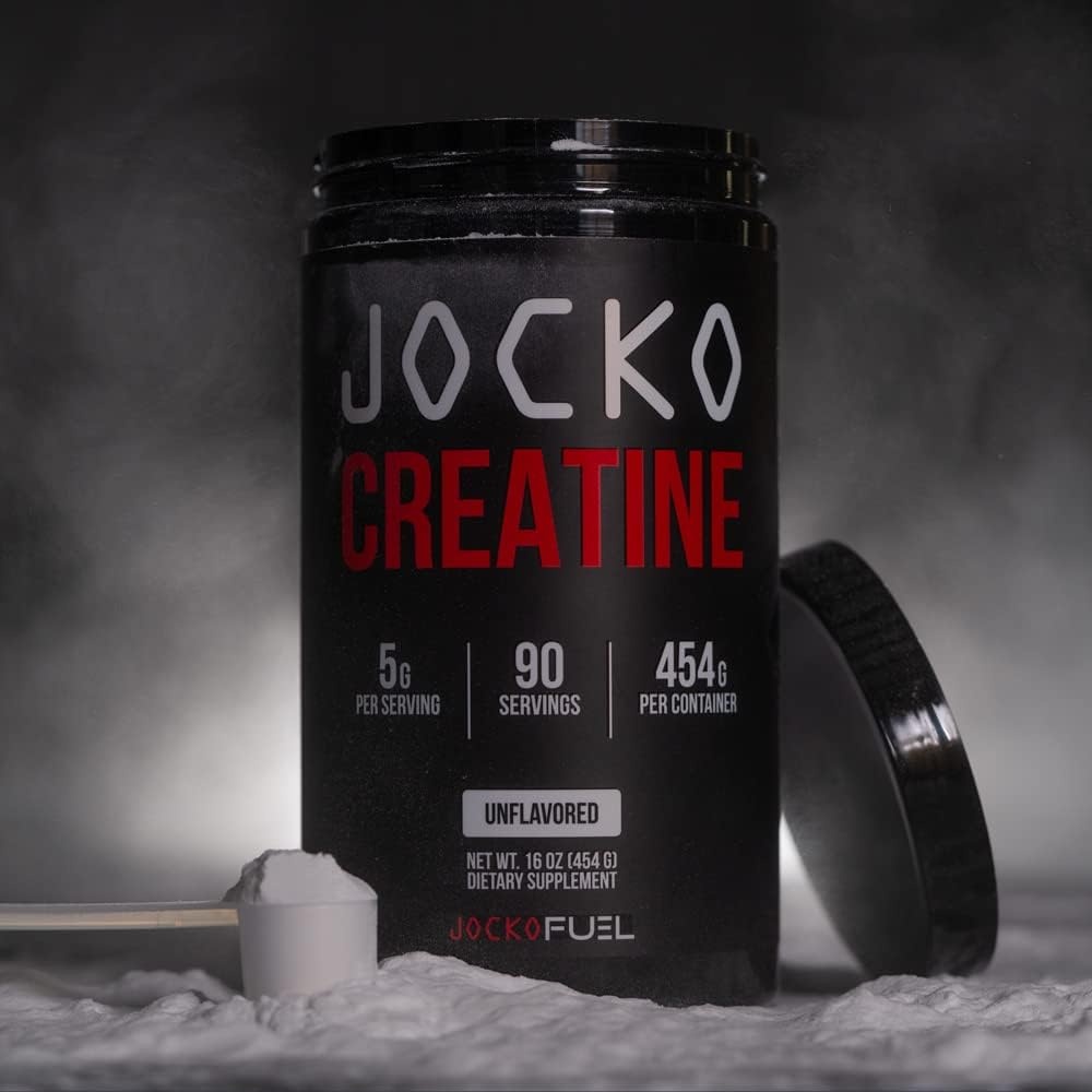image:imageJocko Fuel Creatine Monohydrate Pure Micronized Powder for Men amp Women Supports Muscle Growth Strength Recovery amp Cognition Unflavored 450 Grams 90 Servings90 Servings Pack of 1