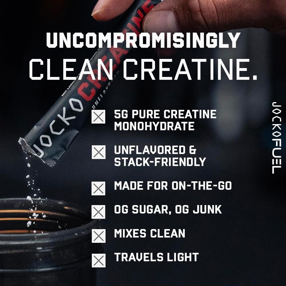 image:imageJocko Fuel Creatine Monohydrate Pure Micronized Powder for Men amp Women Supports Muscle Growth Strength Recovery amp Cognition Unflavored 450 Grams 90 Servings30 Servings Pack of 1