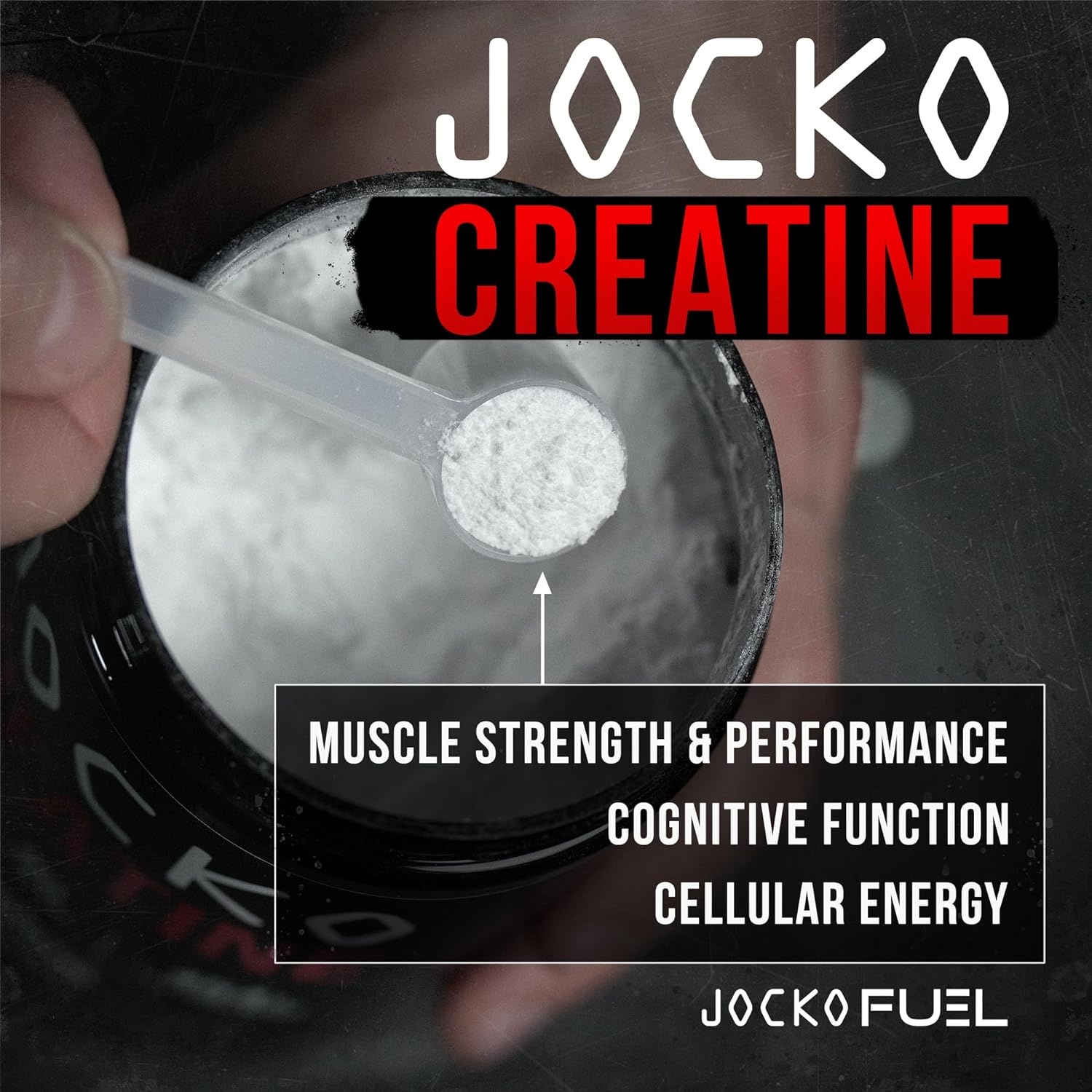 image:imageJocko Fuel Creatine Monohydrate Pure Micronized Powder for Men amp Women Supports Muscle Growth Strength Recovery amp Cognition Unflavored 450 Grams 90 Servings90 Servings Pack of 1