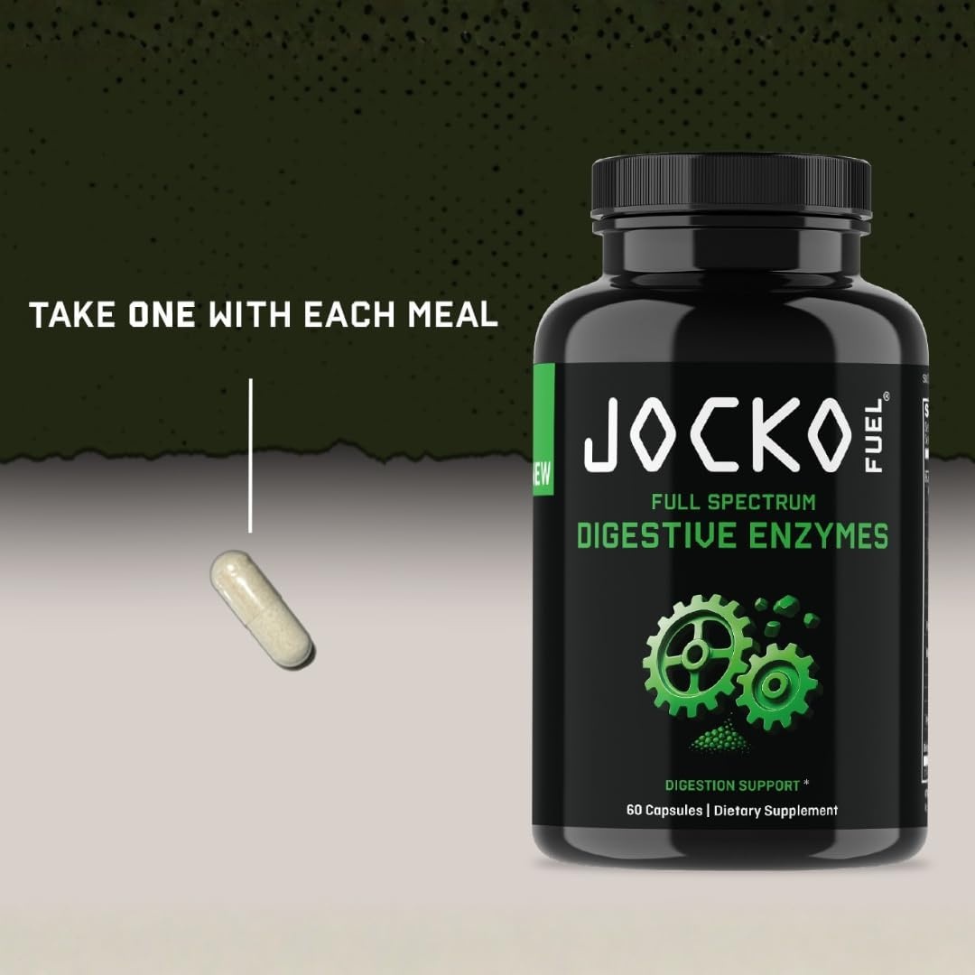 image:imageJocko Fuel Digestive Enzymes Full Spectrum Support Nutrient Absorption Gut Health Support Digestion Aid 60 Capsules