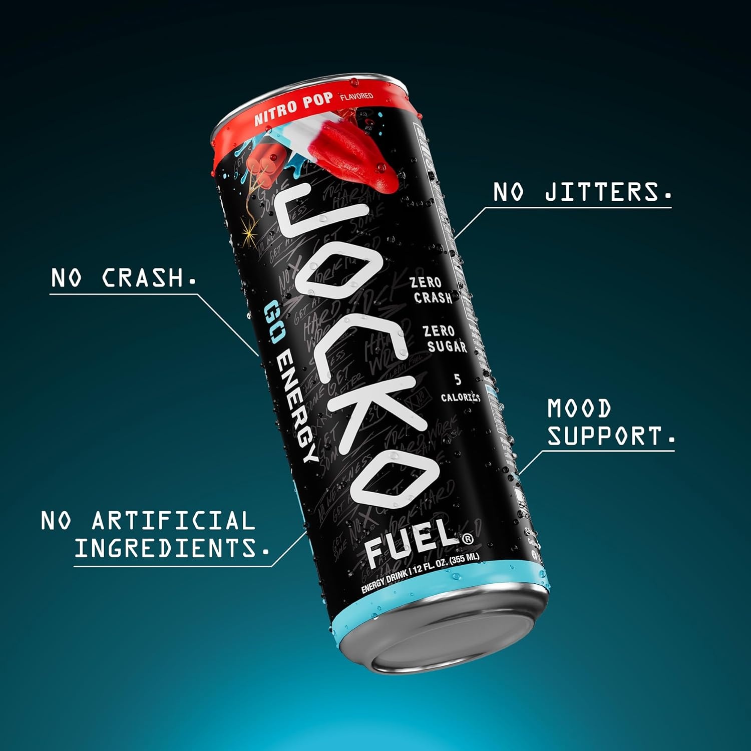 image:imageJocko Fuel GO Energy Drinks Afterburner Orange 95mg Caffeine with Added Adaptogens Vitamin B12 amp B6 amp L Theanine for Mood amp Focus Support No Sugar 12 Pack Packaging May VaryVariety Pack