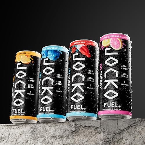 image:imageJocko Fuel GO Energy Drinks Afterburner Orange 95mg Caffeine with Added Adaptogens Vitamin B12 amp B6 amp L Theanine for Mood amp Focus Support No Sugar 12 Pack Packaging May VaryNitro Pop