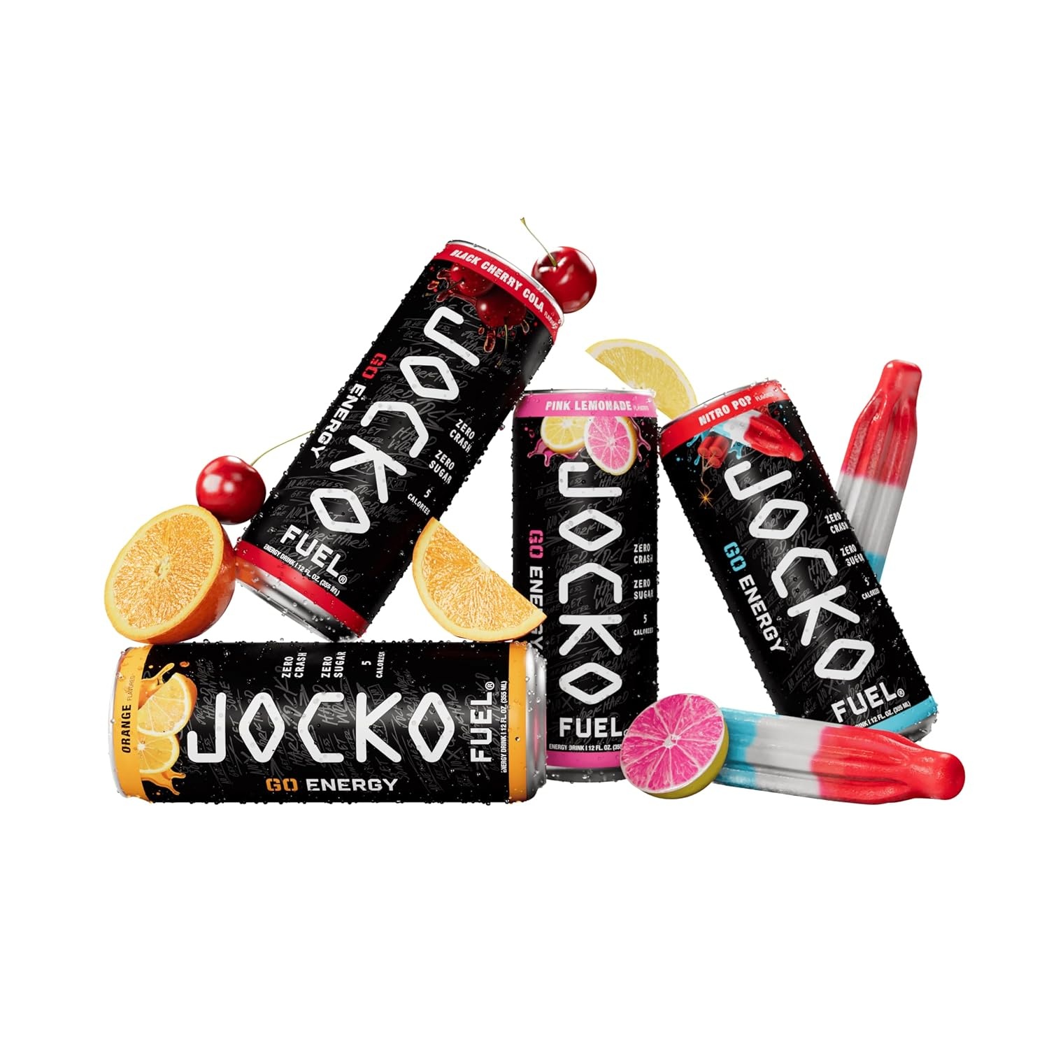 image:imageJocko Fuel GO Energy Drinks Afterburner Orange 95mg Caffeine with Added Adaptogens Vitamin B12 amp B6 amp L Theanine for Mood amp Focus Support No Sugar 12 Pack Packaging May VaryVariety Pack