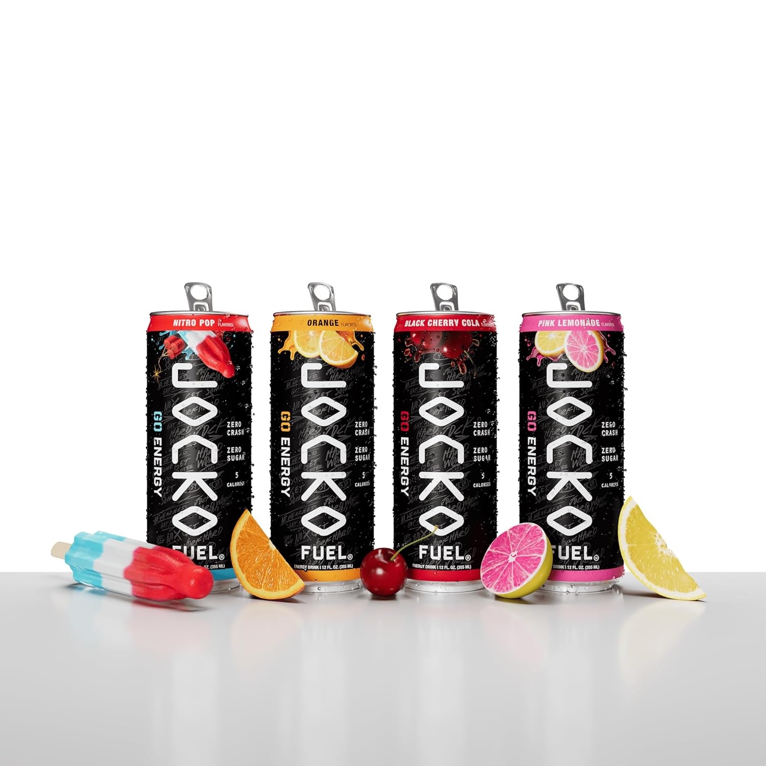 image:imageJocko Fuel GO Energy Drinks Afterburner Orange 95mg Caffeine with Added Adaptogens Vitamin B12 amp B6 amp L Theanine for Mood amp Focus Support No Sugar 12 Pack Packaging May VaryVariety Pack