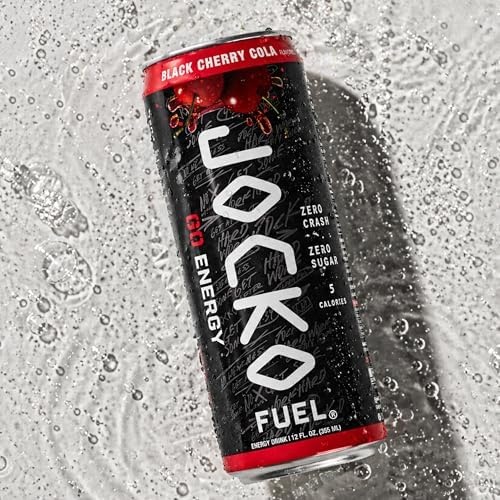 image:imageJocko Fuel GO Energy Drinks Afterburner Orange 95mg Caffeine with Added Adaptogens Vitamin B12 amp B6 amp L Theanine for Mood amp Focus Support No Sugar 12 Pack Packaging May VaryBlack Cherry Cola