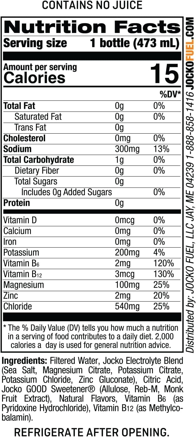 image:imageJocko Fuel Hydrate Electrolyte Drinks Sports Drink Hydration Amplifier Thirst Quencher Scientifically Formulated Electrolyte Blend Fruit Punch Flavor 16 Oz 12 PackOrange