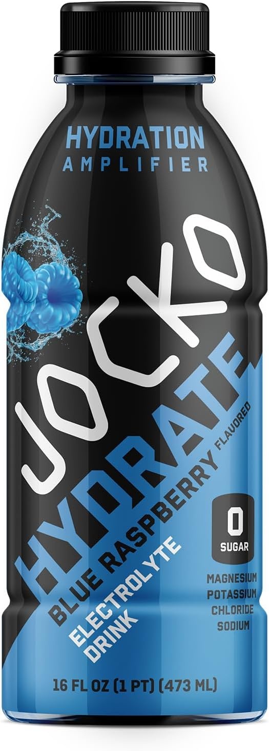 image:imageJocko Fuel Hydrate Electrolyte Drinks Sports Drink Hydration Amplifier Thirst Quencher Scientifically Formulated Electrolyte Blend Fruit Punch Flavor 16 Oz 12 PackBlue Raspberry