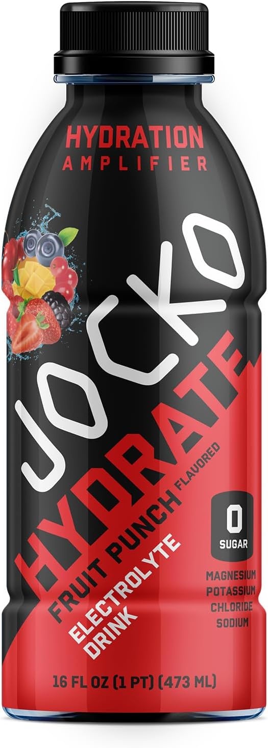 image:imageJocko Fuel Hydrate Electrolyte Drinks Sports Drink Hydration Amplifier Thirst Quencher Scientifically Formulated Electrolyte Blend Fruit Punch Flavor 16 Oz 12 PackFruit Punch