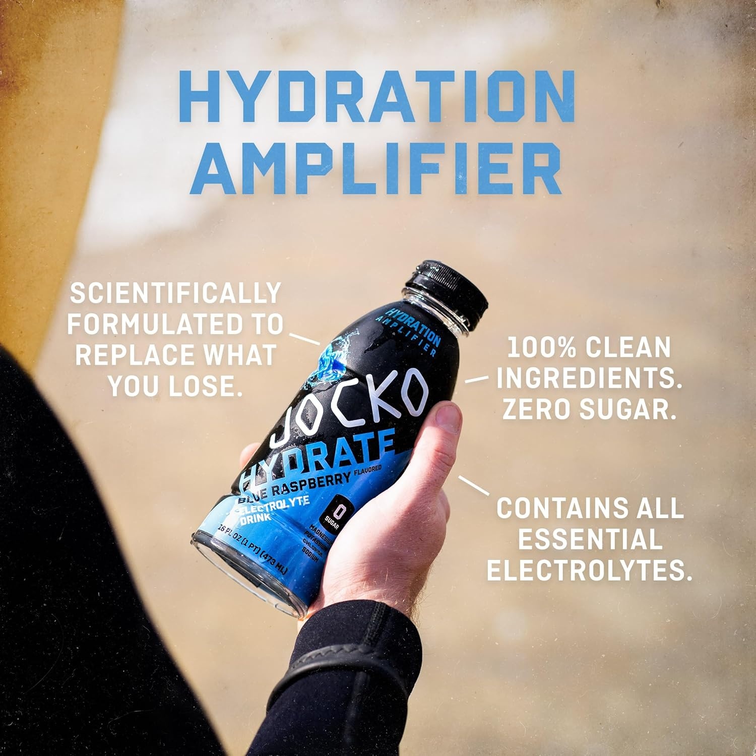 image:imageJocko Fuel Hydrate Electrolyte Drinks Sports Drink Hydration Amplifier Thirst Quencher Scientifically Formulated Electrolyte Blend Fruit Punch Flavor 16 Oz 12 PackLemonLime
