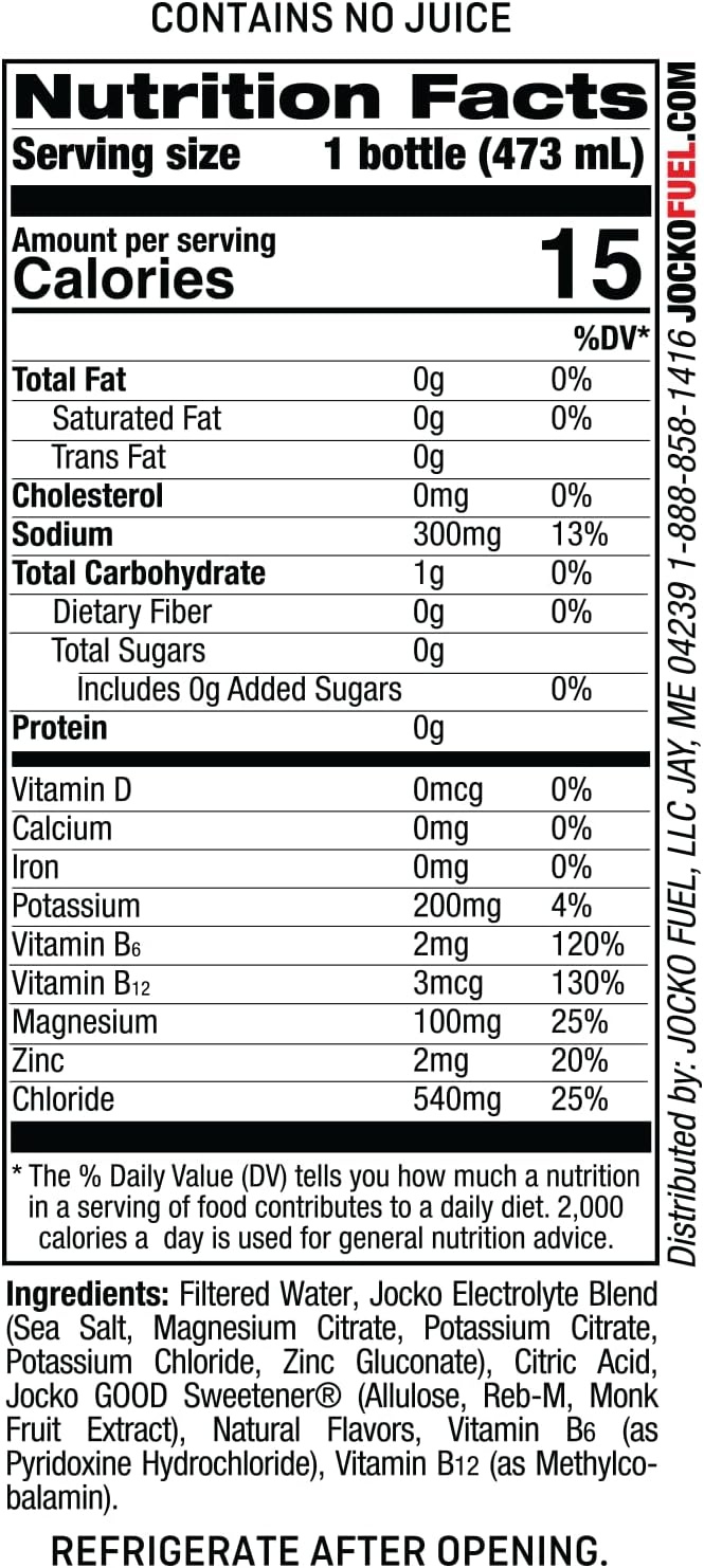 image:imageJocko Fuel Hydrate Electrolyte Drinks Sports Drink Hydration Amplifier Thirst Quencher Scientifically Formulated Electrolyte Blend Fruit Punch Flavor 16 Oz 12 PackFruit Punch