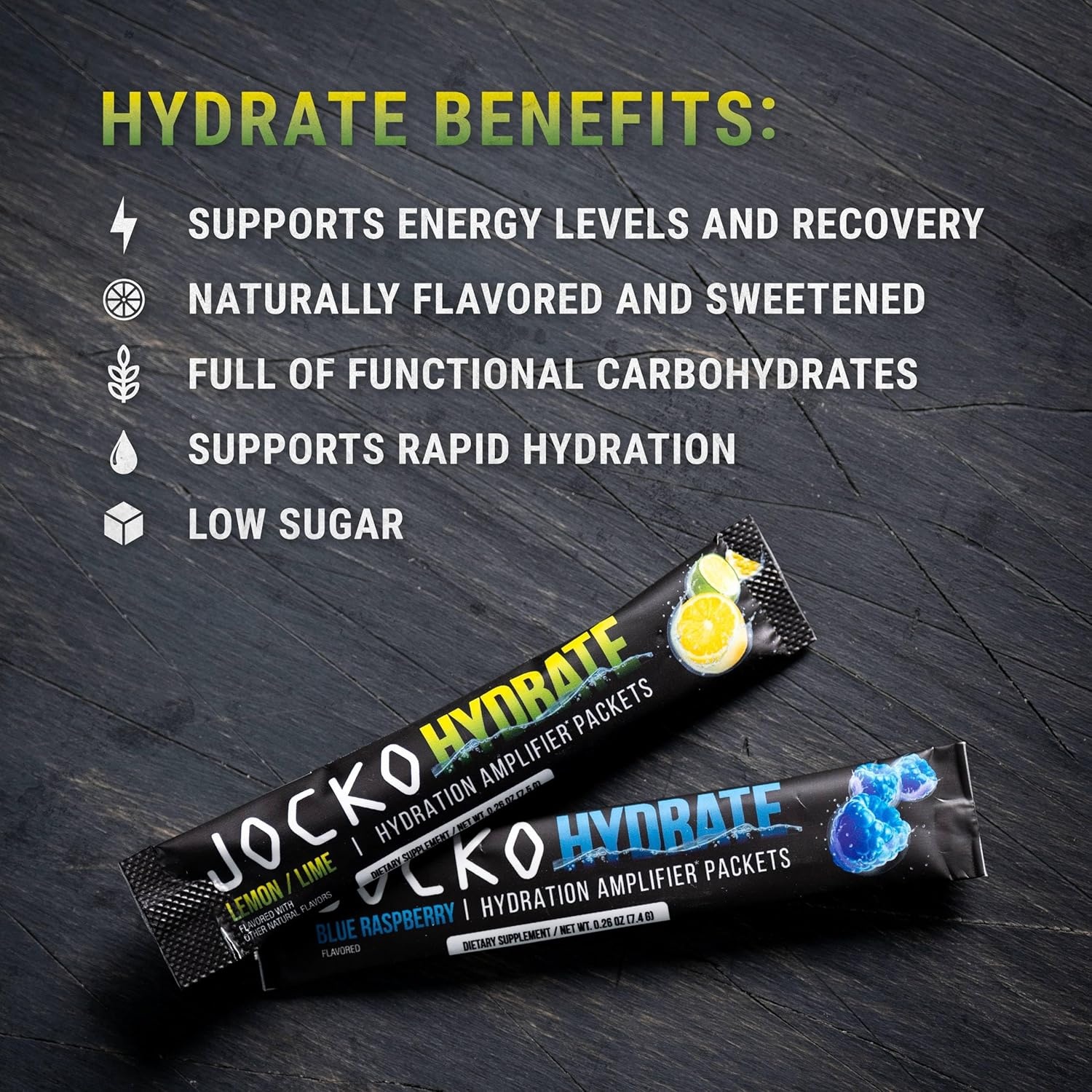 image:imageJocko Fuel Hydrate Electrolytes Powder Packets Low Sugar Hydration Amplifier Packets for Recovery Dehydration amp Exercise with Vitamins B6 B12 amp C 16 Packets Lemon LimeLemon Lime