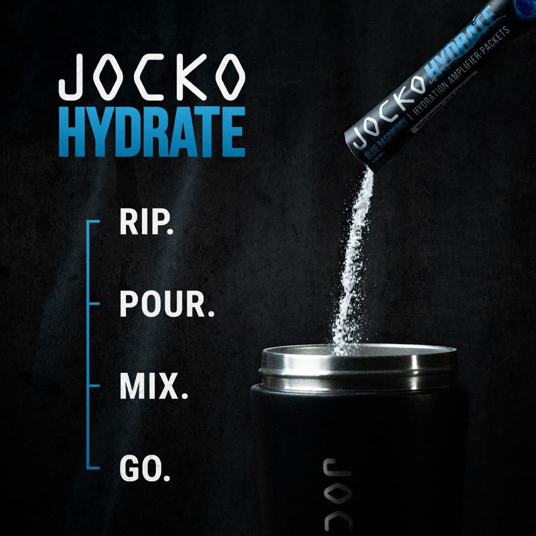 image:imageJocko Fuel Hydrate Electrolytes Powder Packets Low Sugar Hydration Amplifier Packets for Recovery Dehydration amp Exercise with Vitamins B6 B12 amp C 16 Packets Lemon LimeBlue Raspberry
