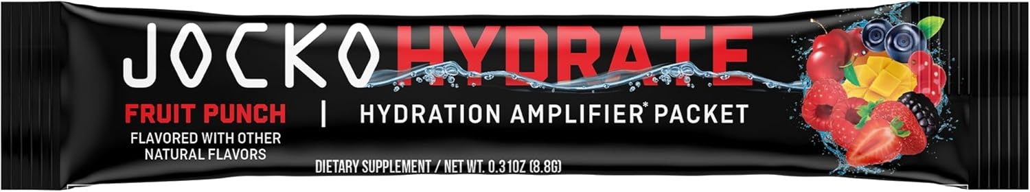 image:imageJocko Fuel Hydrate Electrolytes Powder Packets Low Sugar Hydration Amplifier Packets for Recovery Dehydration amp Exercise with Vitamins B6 B12 amp C 16 Packets Lemon LimeFruit Punch