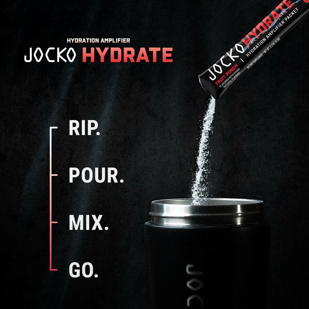 image:imageJocko Fuel Hydrate Electrolytes Powder Packets Low Sugar Hydration Amplifier Packets for Recovery Dehydration amp Exercise with Vitamins B6 B12 amp C 16 Packets Lemon LimeFruit Punch