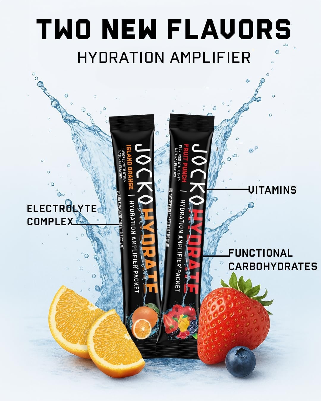 image:imageJocko Fuel Hydrate Electrolytes Powder Packets Low Sugar Hydration Amplifier Packets for Recovery Dehydration amp Exercise with Vitamins B6 B12 amp C 16 Packets Lemon LimeFruit Punch