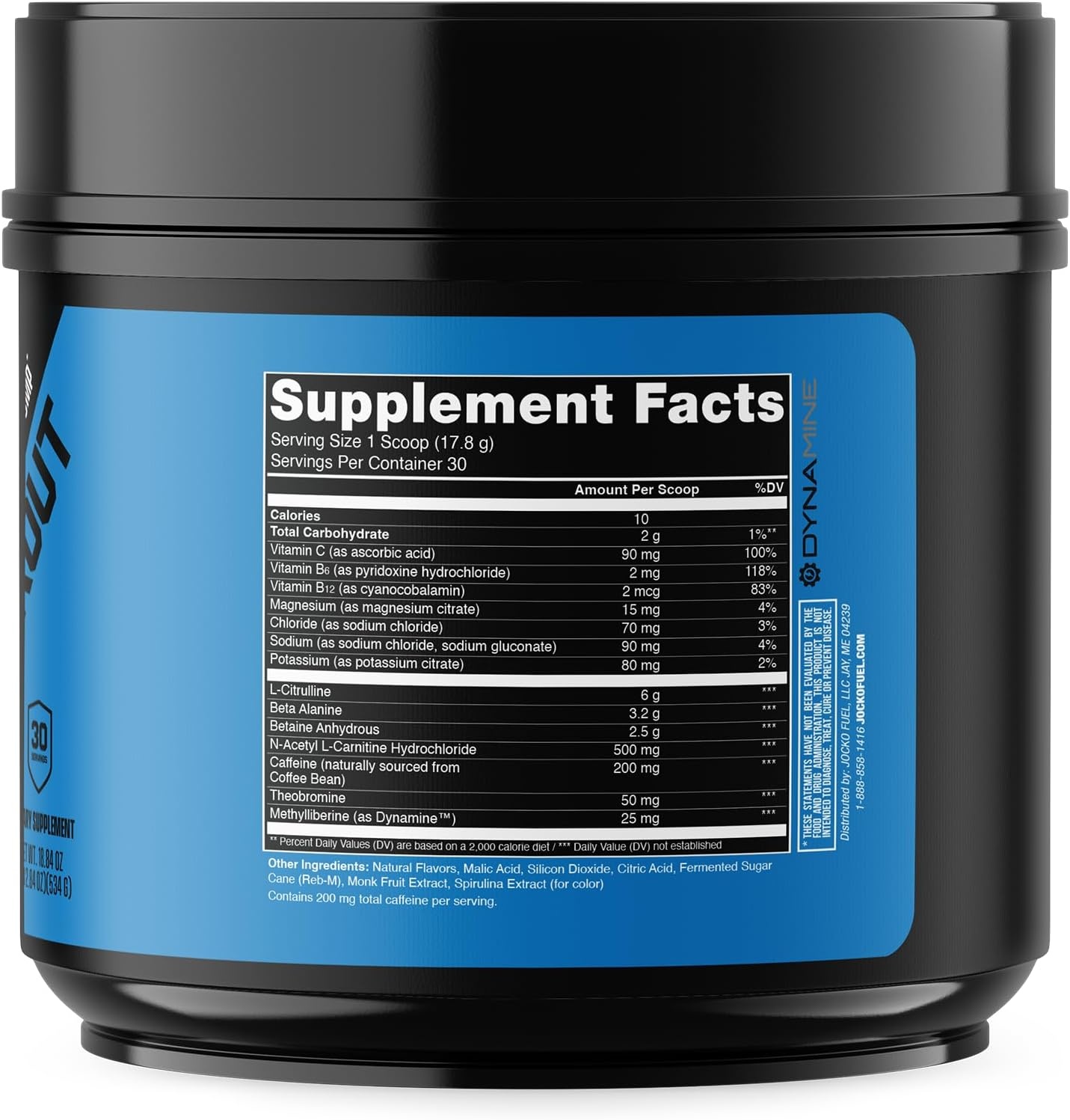 image:imageJocko Fuel Pre Workout for Men amp Women High Stim Low Sugar Blend with Beta Alanine LCitrulline Support Muscle Pump Energy amp Recovery 200mg of Caffeine Nitro Pop 30 Servings 131lbs 594 GNitro Pop