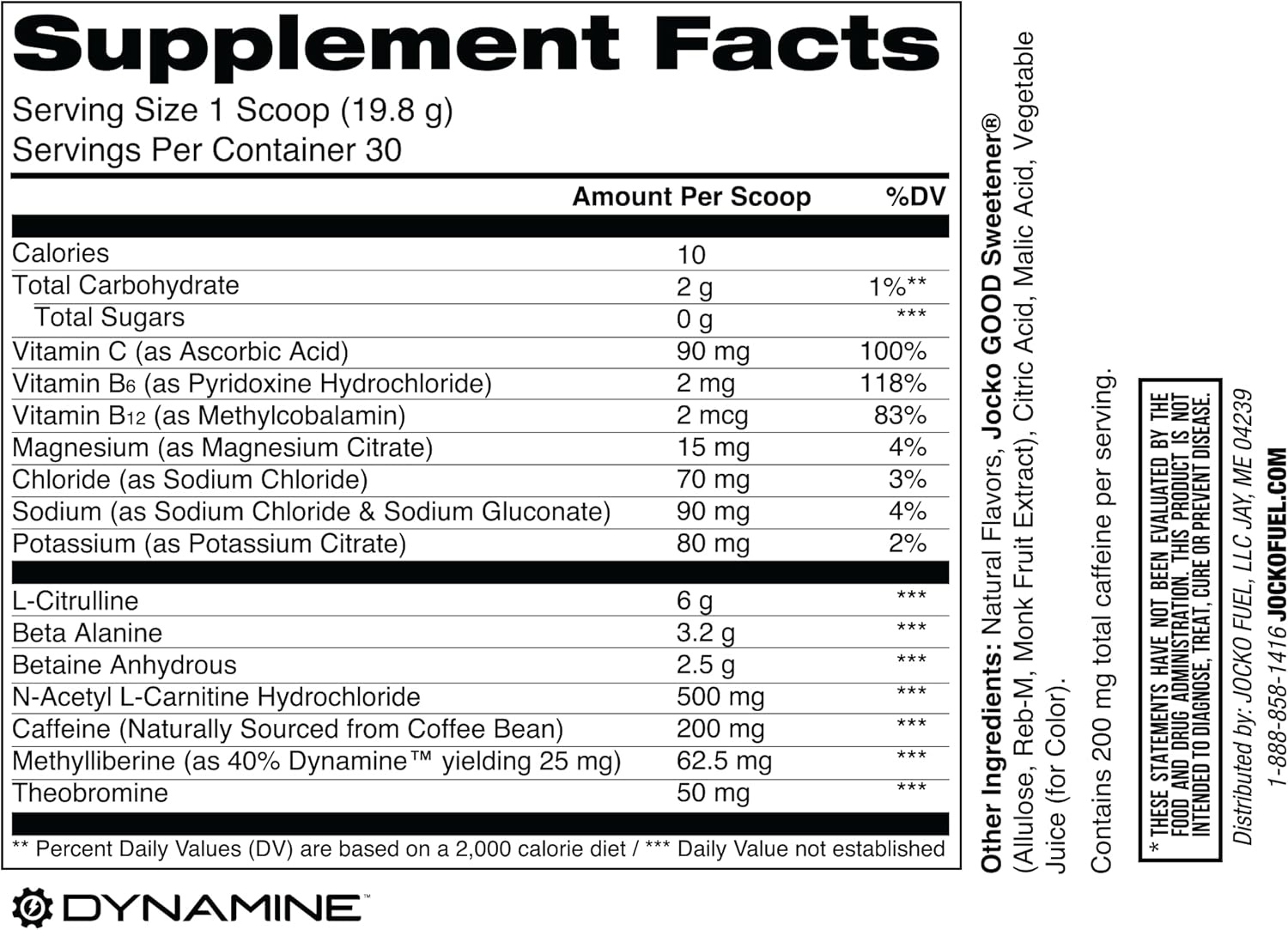 image:imageJocko Fuel Pre Workout for Men amp Women High Stim Low Sugar Blend with Beta Alanine LCitrulline Support Muscle Pump Energy amp Recovery 200mg of Caffeine Nitro Pop 30 Servings 131lbs 594 GFruit Punch