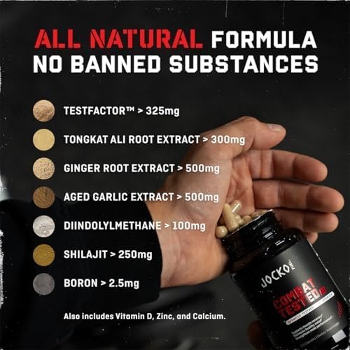 image:imageJocko Fuel Test Booster for Men Natural Endurance Stamina amp Strength Booster Muscle Builder for Men amp Nitric Oxide Support with Ginger Root Shilajit amp Tongkat Ali 120ct 30 Servings