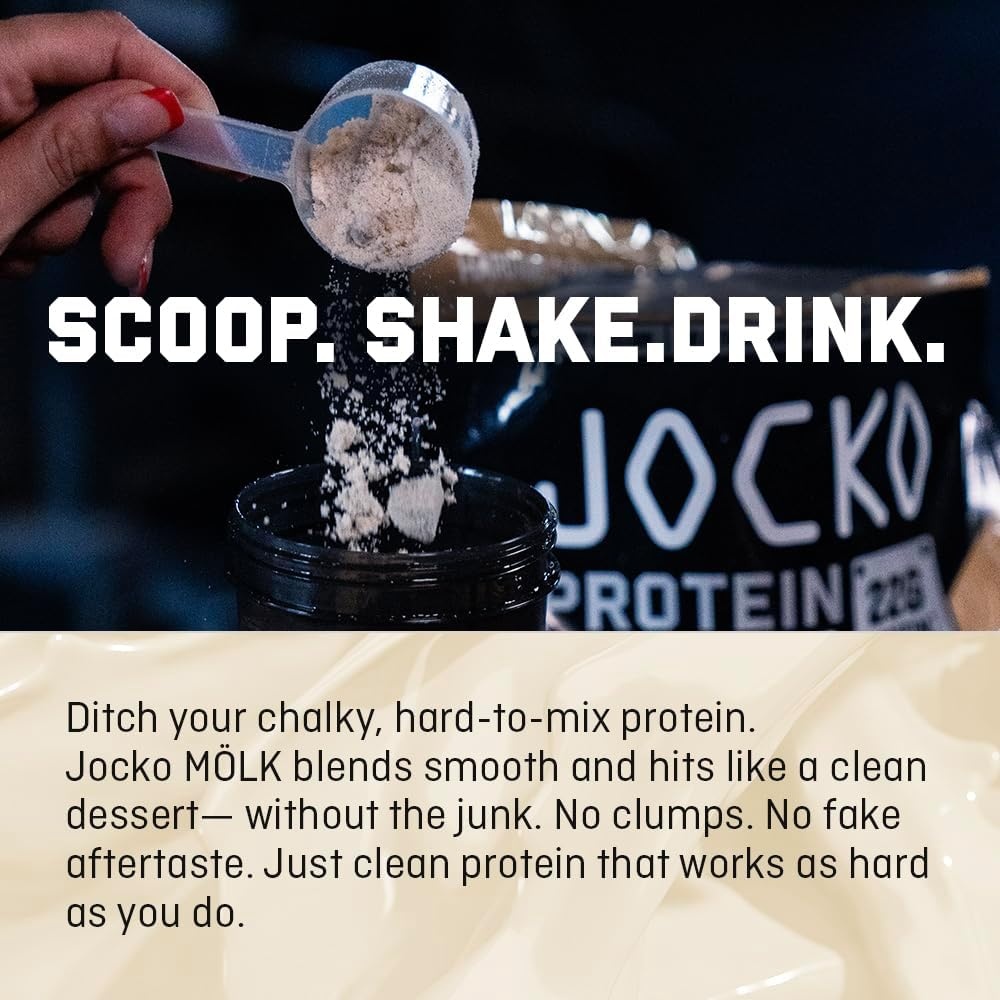 image:imageJocko Fuel Whey Protein Powder Cookies amp Cream 22g Protein Digestive Enzymes Probiotic Blend No Sugar Added with Essential Amino Acids Electrolyte Minerals 24 ServingsCoffee Donuts