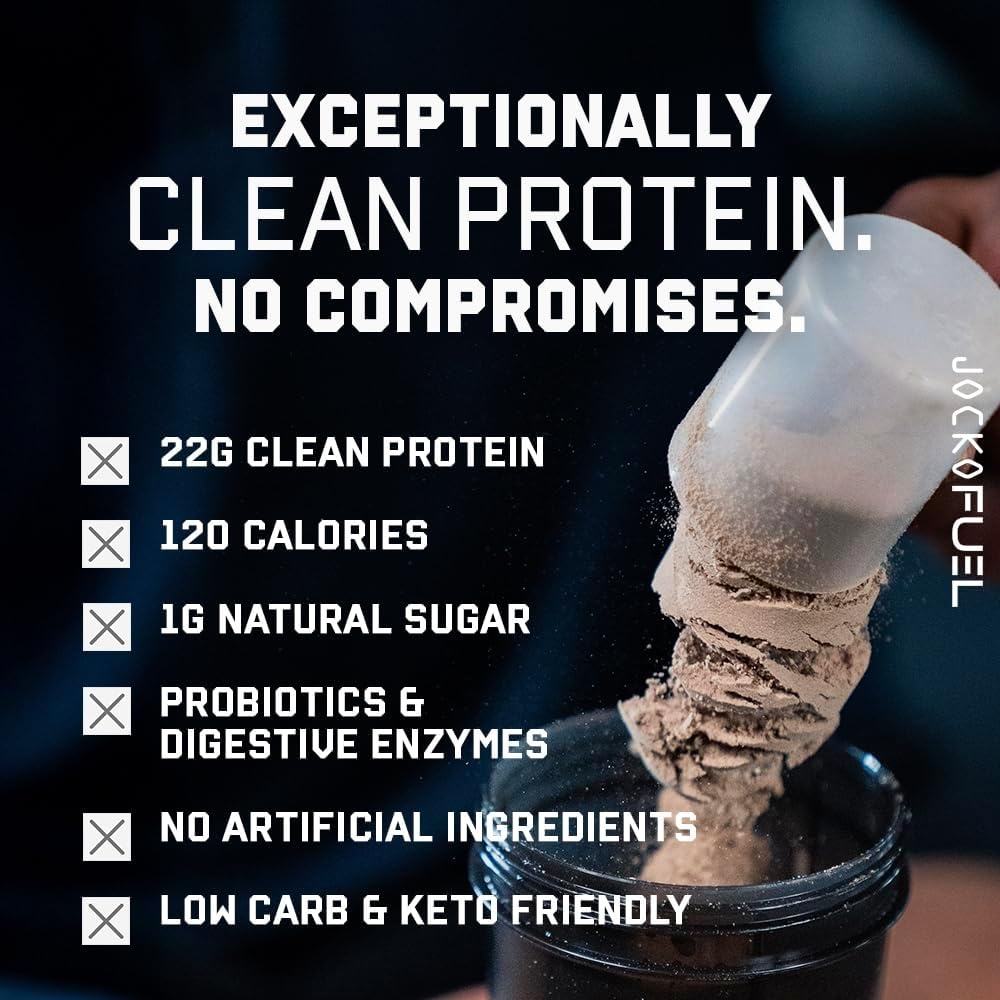image:imageJocko Fuel Whey Protein Powder Gingerbread Cookie 22g Protein Digestive Enzymes Probiotic Blend No Sugar Added with Essential Amino Acids Electrolyte Minerals 31 ServingsVanilla Milkshake