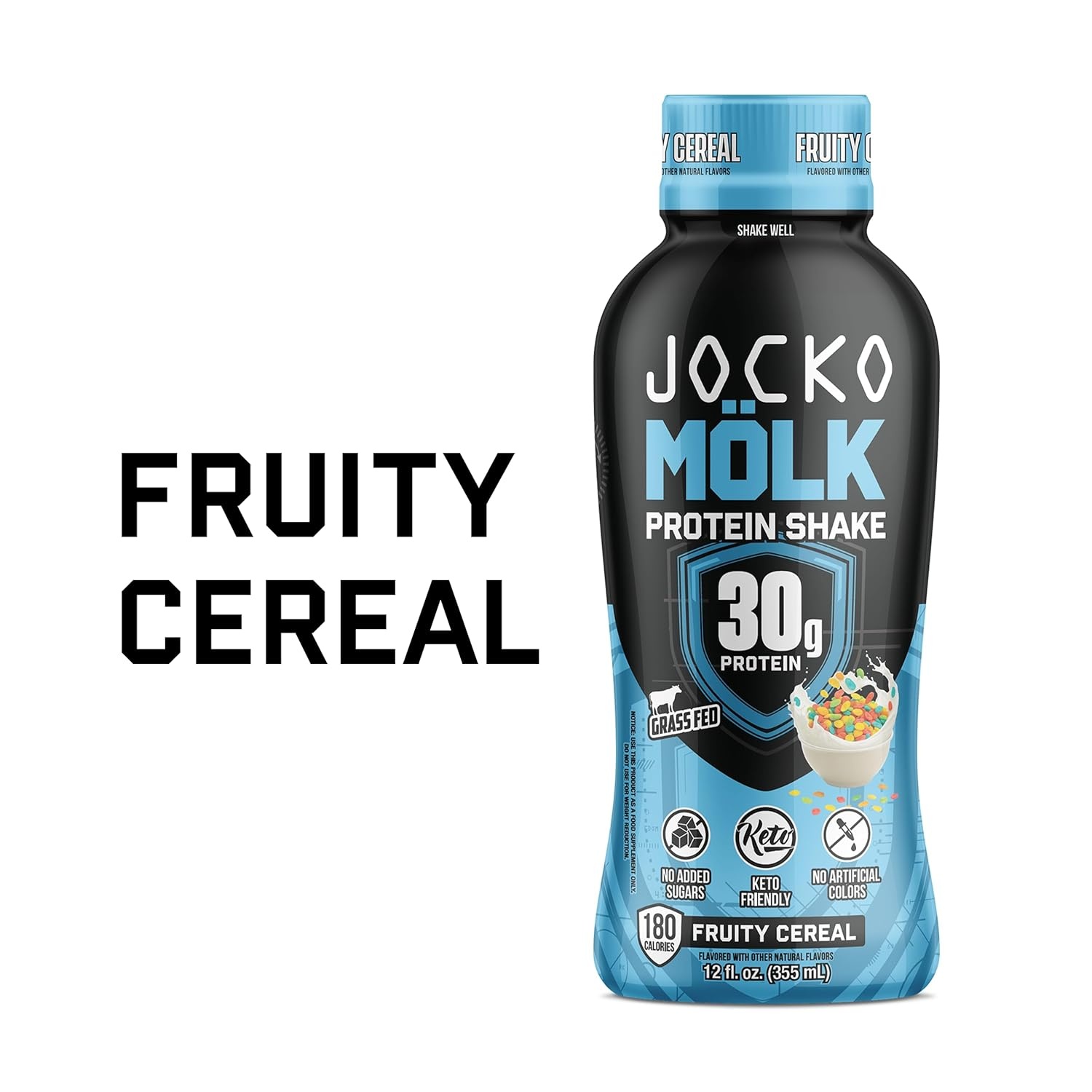image:imageJocko Mlk 30g Grass Fed Protein Shakes No Added Sugar Protein Drinks KETO Friendly Ready to Drink 12 FL Oz Pack of 12 VanillaFruity Cereal