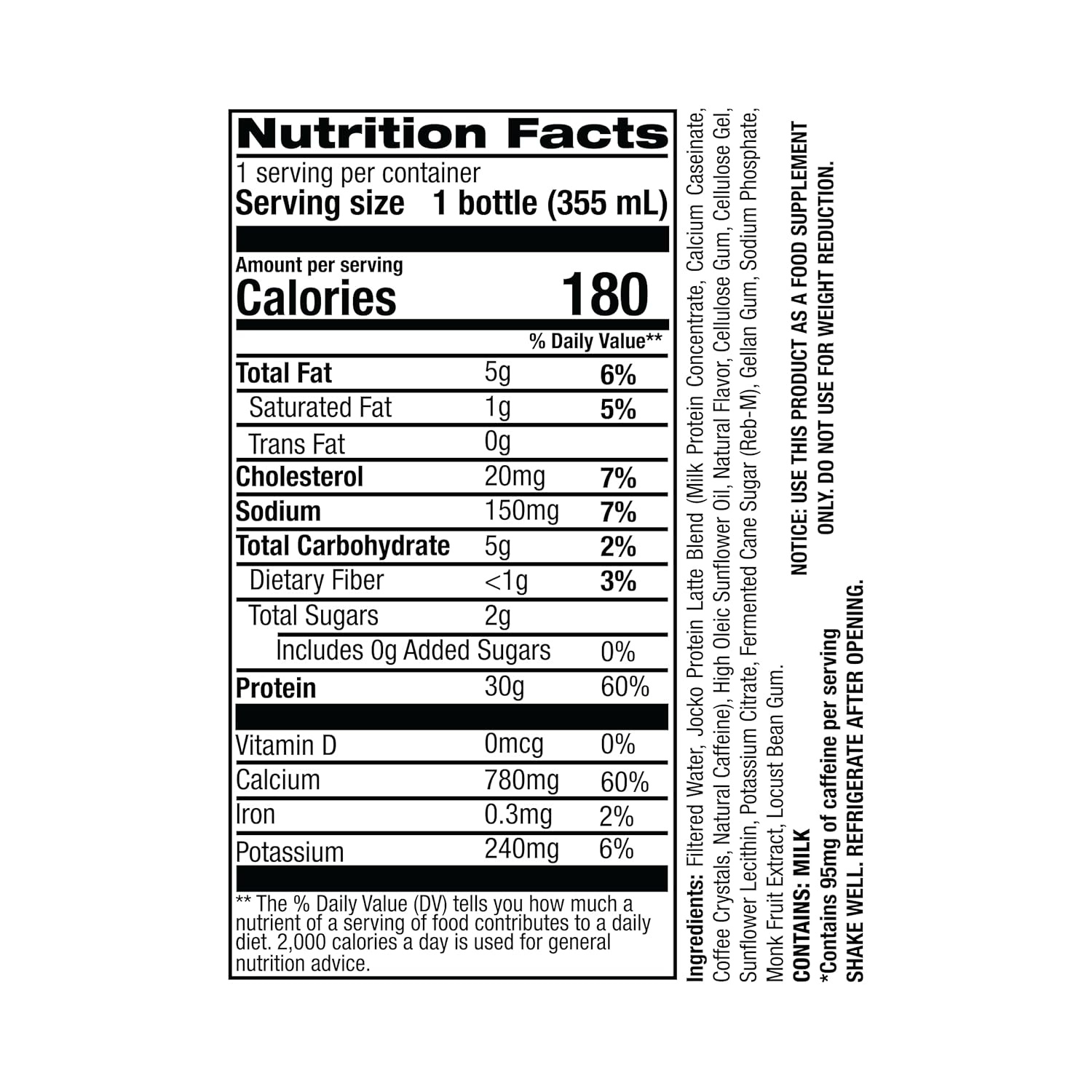 image:imageJocko Mlk 30g Grass Fed Protein Shakes No Added Sugar Protein Drinks KETO Friendly Ready to Drink 12 FL Oz Pack of 12 VanillaSweet Cream Coffee