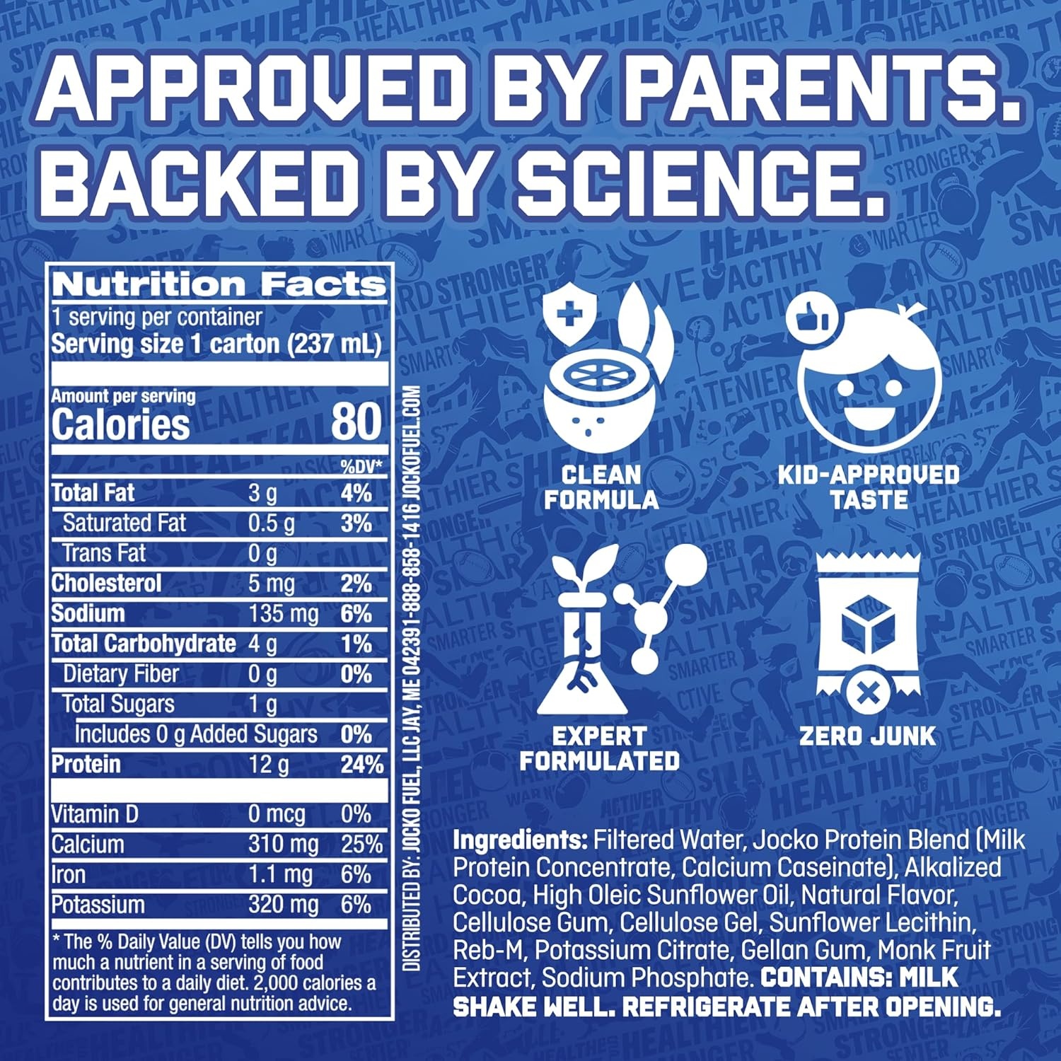 image:imageWarrior Kid Nutritional Protein Shake Chocolate Healthy Kids Snacks 12g Protein 0g Added Sugar Vitamins amp Minerals No Soy Ingredients Gluten Free NonGMO 825 Fl Oz 12 Count