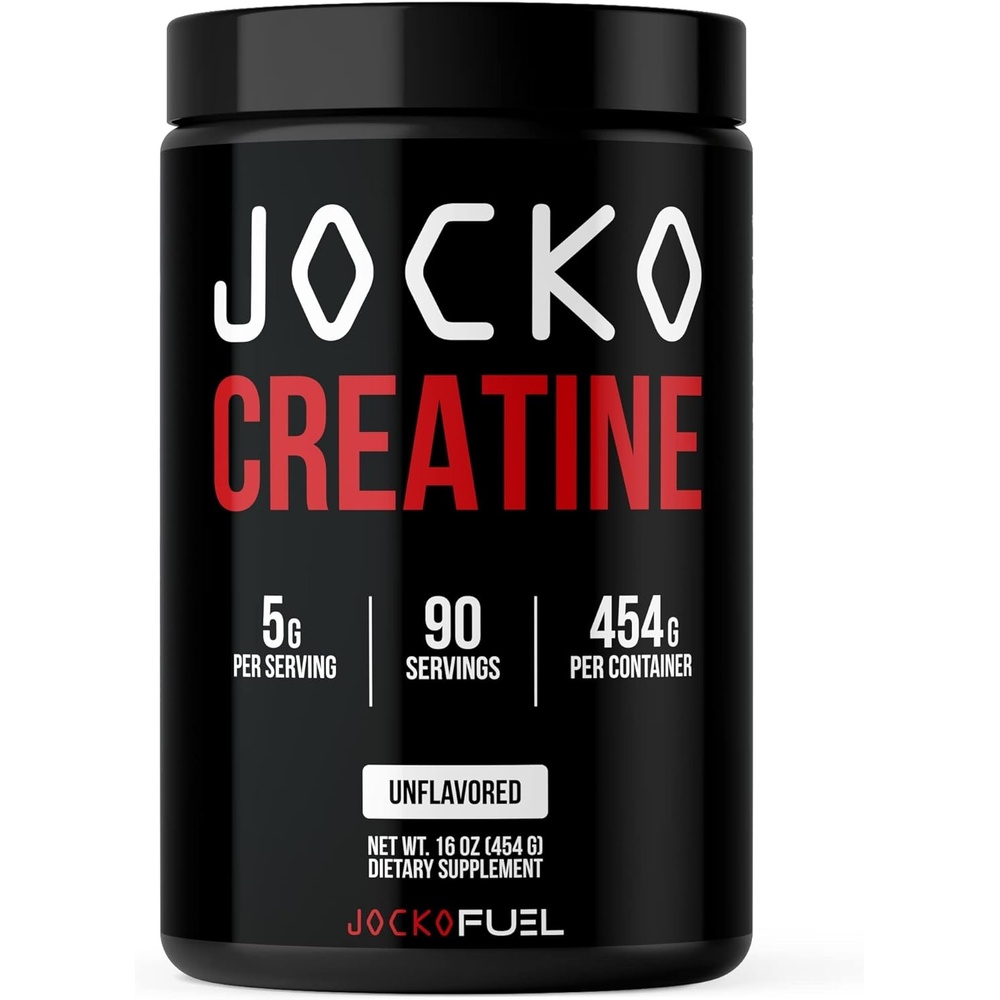image:imageJocko Fuel Creatine Monohydrate Pure Micronized Powder for Men amp Women Supports Muscle Growth Strength Recovery amp Cognition Unflavored 450 Grams 90 Servings90 Servings Pack of 1