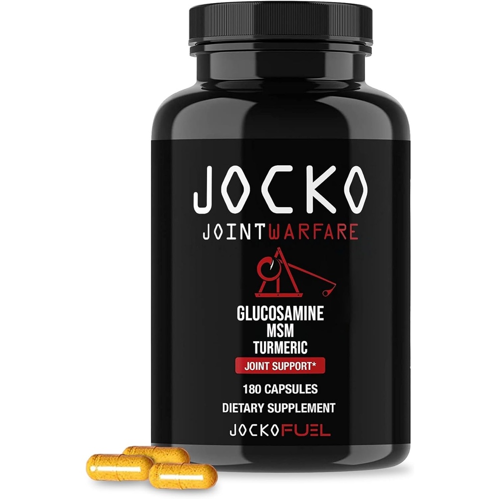 image:imageJocko Fuel Joint Support Supplement Glucosamine MSM for Joint Pain Mobility amp Flexibility wTurmeric amp Boswellia 180 Capsules180 Count Pack of 1