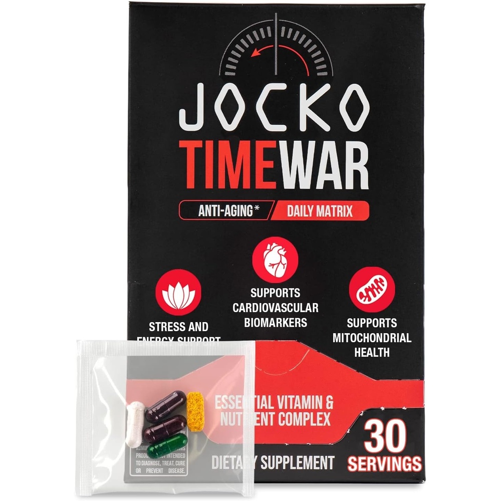 image:imageJocko Fuel TIME WAR Multivitamin for Men amp Women NAD Supplement for Healthy Aging Heart Bone amp Eye Health Essential Vitamins and Minerals Supports Stress Relief Energy Levels 30 Day Supply