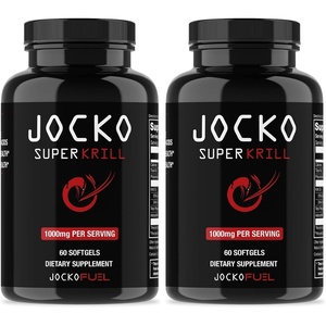 image:imageJocko Fuel Antarctic Krill Oil Omega 3 Fatty Acid Supplements DHA amp EPA  1000mg Softgels  Supports Joints Mobility amp Mental Function 60 Softgels Pack of 260 Count Pack of 2