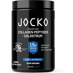 image:imageJocko Fuel Collagen Powder with Colostrum  15g Hydrolyzed Collagen  2g FirstMilking Colostrum  Dual Action for Gut Health Joint Support and Immune Defense  Recovery Supplement 30 Servings