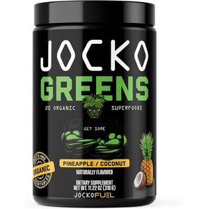 image:imageJocko Fuel Daily Greens Powder  Premium Organic Greens Superfood Powder for Gut Health Digestion Bloating Immune Support with Spirulina Chlorella Digestive Enzymes amp Probiotics  30 ServingsCoconutPineapple
