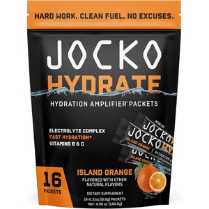 image:imageJocko Fuel Hydrate Electrolytes Powder Packets Low Sugar  Hydration Amplifier Packets for Recovery Dehydration amp Exercise  with Vitamins B6 B12 amp C 16 Packets Lemon LimeIsland Orange