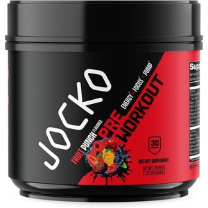image:imageJocko Fuel Pre Workout for Men amp Women  High Stim Low Sugar Blend with Beta Alanine  LCitrulline Support Muscle Pump Energy amp Recovery 200mg of Caffeine Nitro Pop 30 Servings 131lbs 594 GFruit Punch