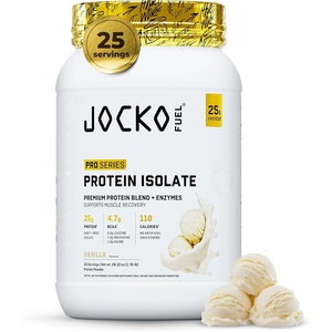 image:imageJocko Fuel Whey Protein Isolate Pro Series Caramel 25g Low Lactose Whey  Beef Collagen with Digestive Enzymes  Probiotics 47g BCAAs Low Carb 25 ServingsVanilla