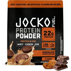 image:imageJocko Fuel Whey Protein Powder Gingerbread Cookie 22g Protein Digestive Enzymes  Probiotic Blend No Sugar Added with Essential Amino Acids  Electrolyte Minerals 31 ServingsChocolate Peanut Butter