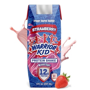 image:imageWarrior Kid Nutritional Protein Shake Vanilla Healthy Kids Snacks 12g Protein 0g Added Sugar Vitamins amp Minerals No Soy Ingredients Gluten Free NonGMO 825 Fl Oz 6 CountStrawberry