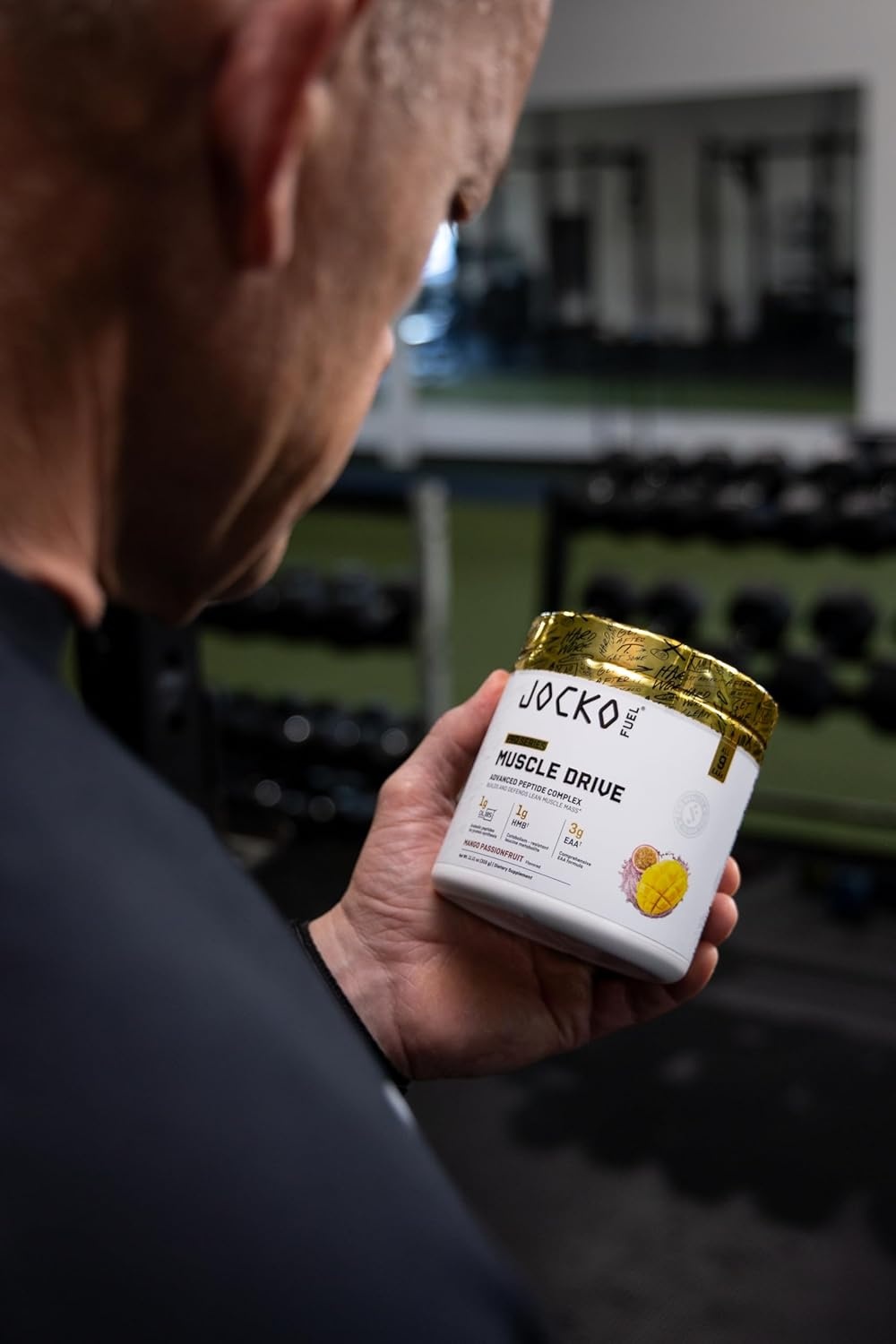 image:imageJocko Fuel Muscle Drive Pro Series Mango Passionfruit HMB DiLeucine EAAs Protects Lean Muscle Mass amp Breakdown Aids Recovery Natural Appetite Suppressant No Bloat Zero Sugar 30 ServingsMango Passionfruit
