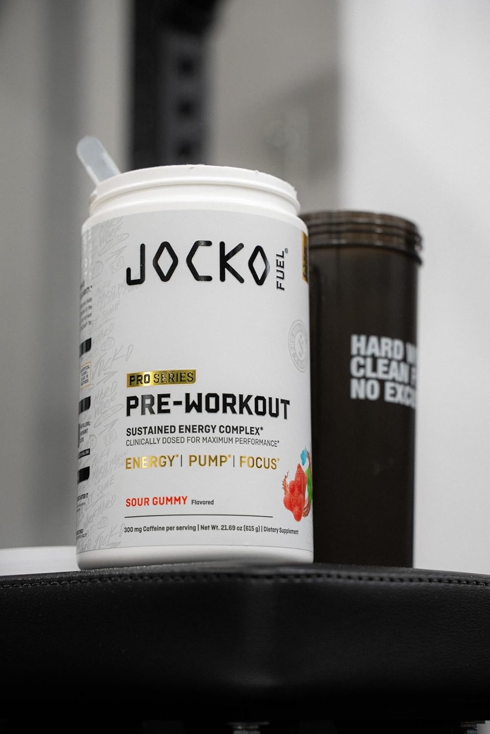 image:imageJocko Fuel Preworkout Pro Series Blue Ice Elite Performance Energy Focus Pump Formula 300mg Natural Caffeine LCitrulline Alpha GPC LTyrosine Peak ATP High Intensity Training 20 ServingsSour Gummy