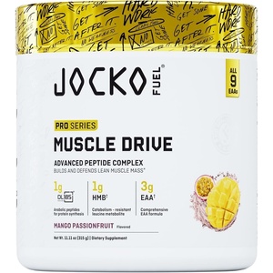 image:imageJocko Fuel Muscle Drive Pro Series Mango Passionfruit HMB DiLeucine EAAs Protects Lean Muscle Mass amp Breakdown Aids Recovery Natural Appetite Suppressant No Bloat Zero Sugar 30 ServingsMango Passionfruit