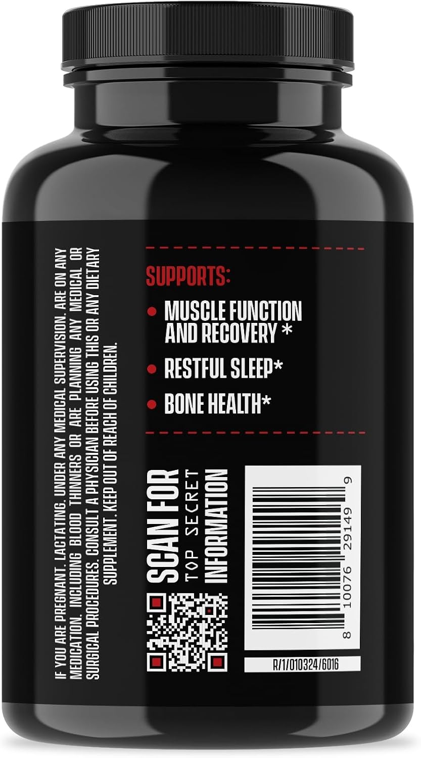 image:imageJocko Fuel Magnesium Complex Supplement Magnesium Glycinate Citrate amp Taurate Capsules Dietary Supplement for Muscle Recovery amp Relaxation Heart Nerve Bone Support amp Sleep 30Day Supply